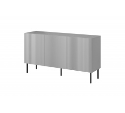 ASENSIO KM-1 komód, világosszürke/fekete