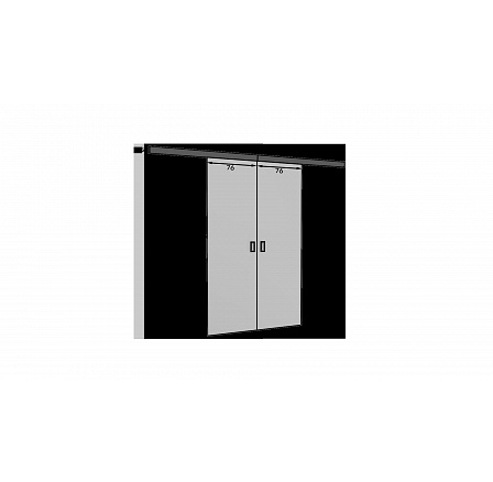 TOPPO 146 Kétszárnyú tolóajtó falra Kašmír+Kašmír