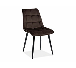 Étkezőszék CHIC VELVET, barna Bluvel 48/fekete