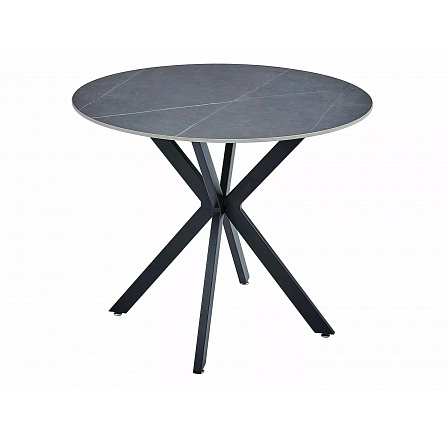 TALIA étkezőasztal, Szürke márvány hatás/Fekete