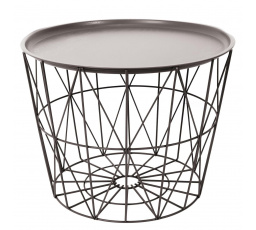 Avignon asztal/kosár sötét bézs