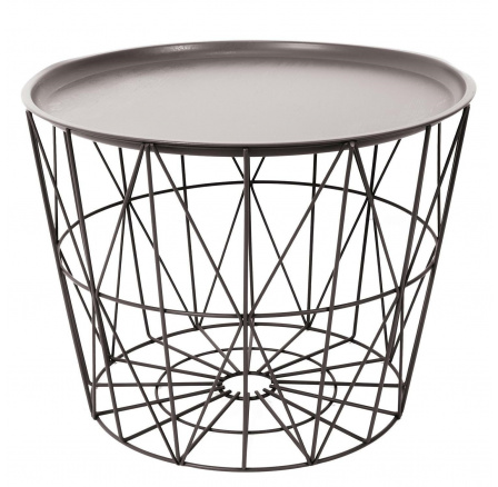 Avignon asztal/kosár sötét bézs