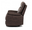 Polohovací křeslo, hnědá, látka vintage, TV-4092 BR3