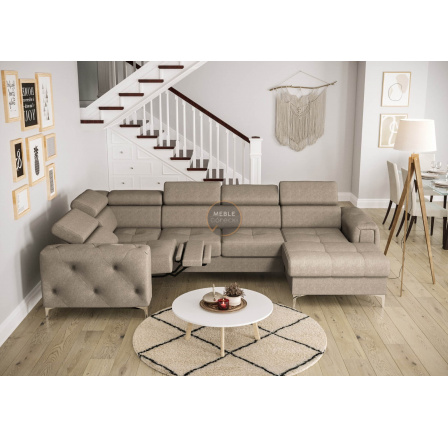 NAROŻNIK ORION MAX III RELAX Z FUNKCJĄ SPANIA 165x320x190 CM - Odcienie beżu , lewa NAROŻNIK ORION MAX III RELAX Z FUNKCJĄ SPANIA 165x320x190 CM - Odcienie beżu , lewa
