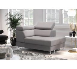 FOTEL DOSTAWKA GALAXY SKÓRA NATURALNA - Strona prawa , Skóra szara