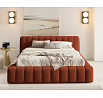 GINO ágy fa keretben léccel, 160x200 Velluto 33