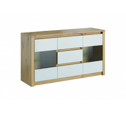 MALTA K2D komód, Artisan Tölgy + Fehér