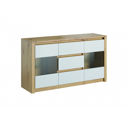 MALTA K2D komód, Artisan Tölgy + Fehér