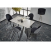 Étkezőasztal BALROG 2, világosszürke/fekete