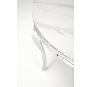 REGINALD étkezőasztal, fehér márvány hatás/Ezüst