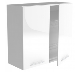 Konyhai felső szekrény VENTO GC-80/72, Fehér/Fényes Fehér