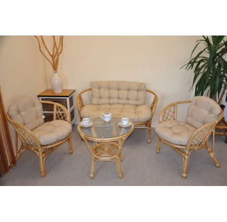 Polstry na soupravu Bahama velká komplet světle béžový melír