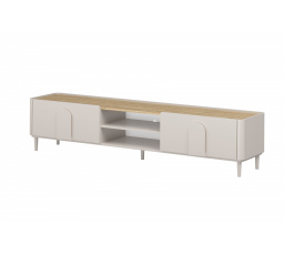 AMILIO RTV 220 1K1SZ - cashmere / dąb olejowany / uchwyty cashmere / nogi cashmere