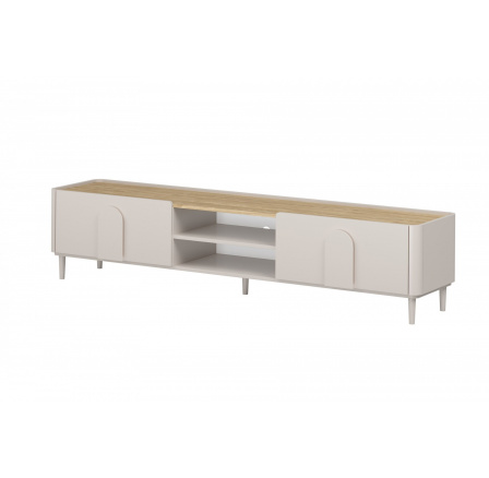 AMILIO RTV 220 1K1SZ - cashmere / dąb olejowany / uchwyty cashmere / nogi cashmere AMILIO RTV 220 1K1SZ - cashmere / dąb olejowany / uchwyty cashmere / nogi cashmere