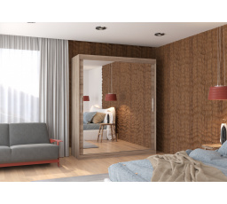 Tolóajtós szekrény tükörrel ETTORE 180 Truffle+Truffle