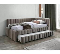 ALFIE VELVET pótágyas ágy, Bézs Bluvel 40