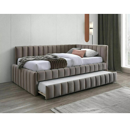 ALFIE VELVET pótágyas ágy, Bézs Bluvel 40