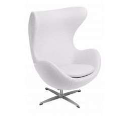 Tojás fotel fehér kasmír K3 Prémium