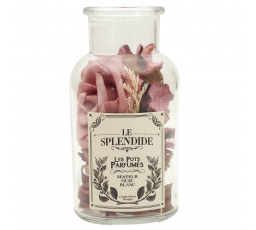 16 cm-es üvegedény rózsaszín potpourrival