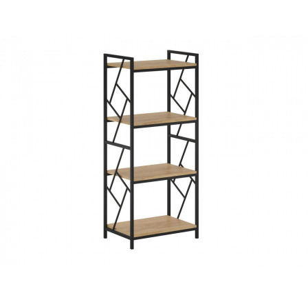 R2-FX 4P polc természetes tölgy/fekete keret R24P-FX