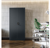 Fém takarítószekrény DAVID, 900 x 1850 x 450 mm, antracit