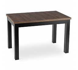 Stół SKUBI Rozkładany 120-160 cm Orzech/Czarny