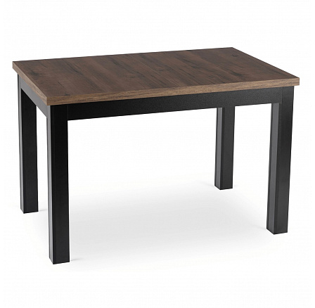 Stół SKUBI Rozkładany 120-160 cm Orzech/Czarny