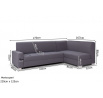 Rohová sedací souprava MIX s taburetem, Malmo 95, Levá