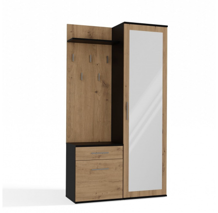 Předsíňová sestava Topaz, antracit/dub artisan