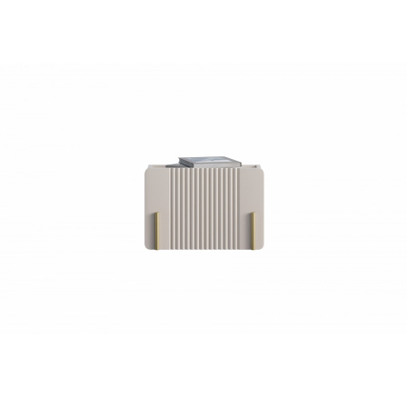 Szafka nocna Malmi 45 cm wisząca z szufladą - kaszmir / crema bianca / złoty