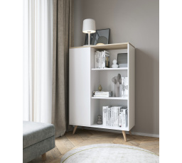 FONZI polc 90x40 Fehér+Sonoma