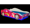 Ágy matraccal és LED világítással CAR PINK 160x80 Rózsaszín