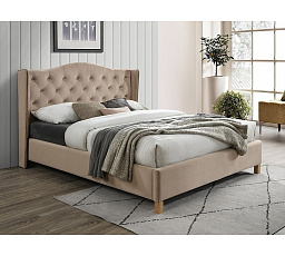 ASPEN Velvet ágy, 160x200 cm, bézs Bluvel 28