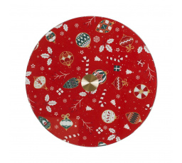 Piros forgatható tortatál 28 cm