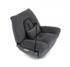 Polohovací křeslo, elektrické zabudované ovládání, šedá, látka, TV-7089 GREY2
