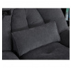 Polohovací křeslo, elektrické zabudované ovládání, šedá, látka, TV-7089 GREY2