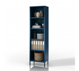 MARIO könyvespolc, 500 x 1800 x 350 mm, Modern: kék