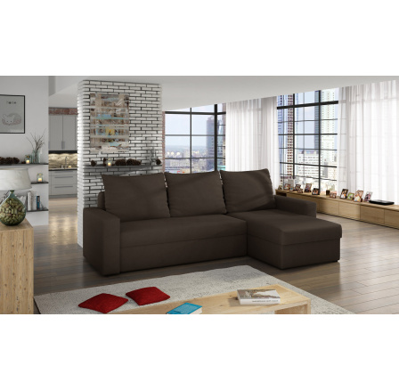 Rohová sedací souprava LIVIO, Pravá, Alova 67 brown Rohová sedací souprava LIVIO, Pravá, Alova 67 brown