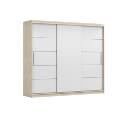 ALBA ruhásszekrény, Sonoma Tölgy/Fehér