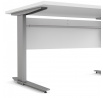 Psací stůl OFFICE 80400/382, Bílá/Silver grey