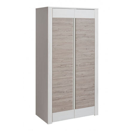 ALVO SZF2D ruhásszekrény, andersen fehér fenyő/andersen bézs