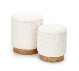 CANCUN 2 puff készlet, krém/természetes