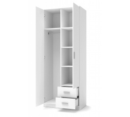 LIMA S-2 ruhásszekrény, fehér