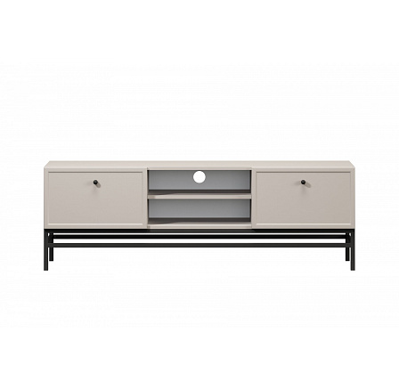 LORINI RTV 150 2SZ - cashmere / gałka czarna / stelaż czarny LORINI RTV 150 2SZ - cashmere / gałka czarna / stelaż czarny