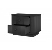 2 x VESPER SZAFKA NOCNA 56 2SZ - czarny mdf / czarny mdf / czarne uchwyty / cokół