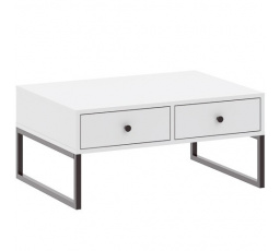 LINEA 2S dohányzóasztal, Fehér/Fekete