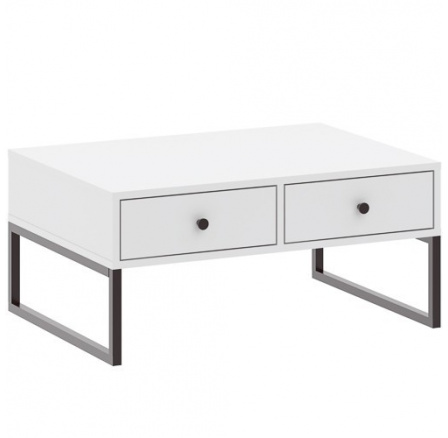 LINEA 2S dohányzóasztal, Fehér/Fekete