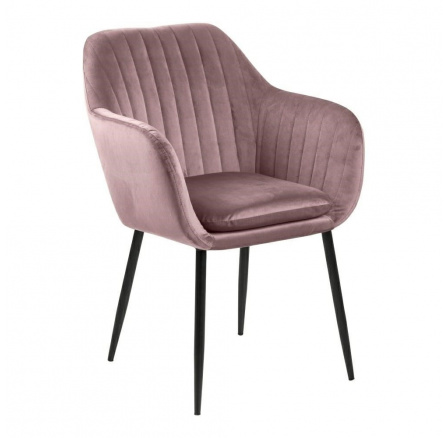 Emilia Velvet szék dusty rose/fekete