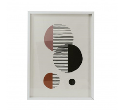 Art-deco kép 60x45cm fehér keretben