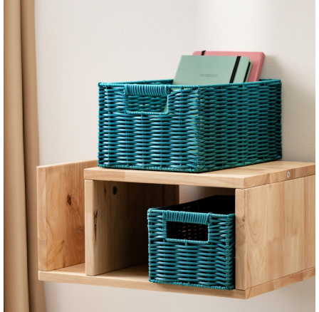 Braided hamper SORMI for storage blue 2 el. 30×20×14 cm / 25×15×14 cm 736667 Braided hamper SORMI for storage blue 2 el. 30×20×14 cm / 25×15×14 cm 736667
